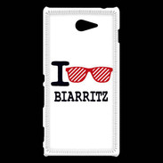 Coque Sony Xperia M2 I love Biarritz 2
