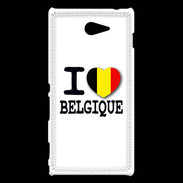 Coque Sony Xperia M2 I love Belgique 2