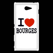 Coque Sony Xperia M2 I love Bourges
