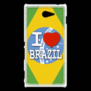 Coque Sony Xperia M2 I love Brazil 3