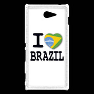 Coque Sony Xperia M2 I love Brazil 2