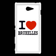 Coque Sony Xperia M2 I love Bruxelles