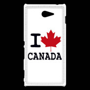 Coque Sony Xperia M2 I love Canada 2