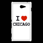 Coque Sony Xperia M2 I love Chicago