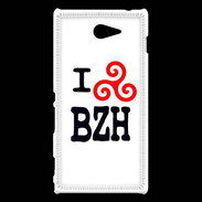 Coque Sony Xperia M2 I love BZH 2