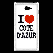 Coque Sony Xperia M2 I love Cote d'Azur