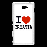 Coque Sony Xperia M2 I love Croatia