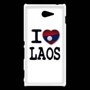 Coque Sony Xperia M2 I love Laos 2