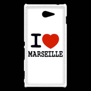 Coque Sony Xperia M2 I love Marseille