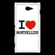 Coque Sony Xperia M2 I love Montpellier