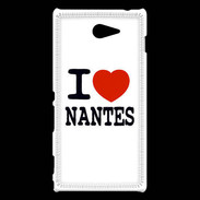 Coque Sony Xperia M2 I love Nantes