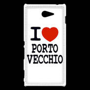 Coque Sony Xperia M2 I love Porto Vecchio