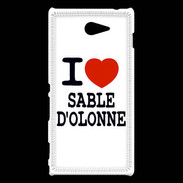 Coque Sony Xperia M2 I love Sable d'Olonne