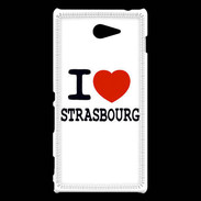 Coque Sony Xperia M2 I love Strasbourg