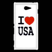 Coque Sony Xperia M2 I love USA