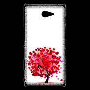 Coque Sony Xperia M2 Arbre coeurs