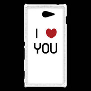 Coque Sony Xperia M2 I love you