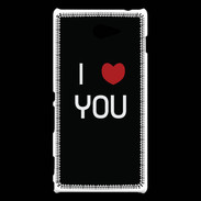Coque Sony Xperia M2 I love you noir
