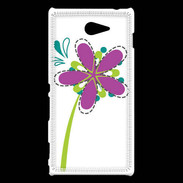 Coque Sony Xperia M2 fleurs 4