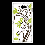 Coque Sony Xperia M2 motif floral 1