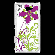 Coque Sony Xperia M2 motif floral vert