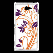Coque Sony Xperia M2 motif flora violet