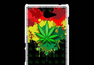 Coque Sony Xperia M2 Feuille de cannabis et cœur Rasta