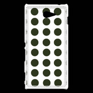 Coque Sony Xperia M2 pois vert foncé