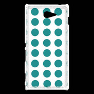 Coque Sony Xperia M2 pois bleu clair