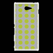 Coque Sony Xperia M2 pois gris & vert