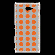 Coque Sony Xperia M2 pois gris & orange