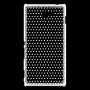 Coque Sony Xperia M2 pois noir & blanc