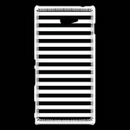 Coque Sony Xperia M2 rayures noires et blanches