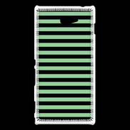 Coque Sony Xperia M2 rayures vert d'eau et noires