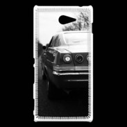 Coque Sony Xperia M2 Voiture en noir et blanc PR 10