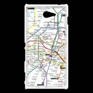 Coque Sony Xperia M2 Plan de métro de Paris