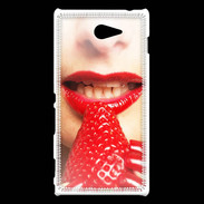 Coque Sony Xperia M2 Plaisir et fraise PR