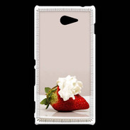 Coque Sony Xperia M2 Fraise chantilly PR
