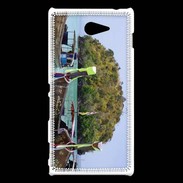 Coque Sony Xperia M2 DP Barge en bord de plage