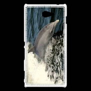 Coque Sony Xperia M2 Coque Dauphin et vague