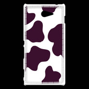 Coque Sony Xperia M2 vache prune