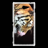 Coque Sony Xperia M2 Portrait de tigre PB 2