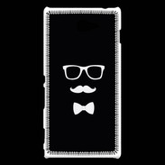 Coque Sony Xperia M2 moustache & noeud 1