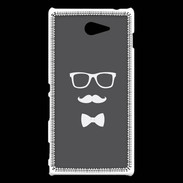 Coque Sony Xperia M2 moustache & noeud 2