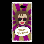 Coque Sony Xperia M2 Miss business Chatain