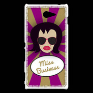 Coque Sony Xperia M2 Miss business Brune