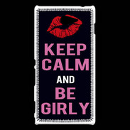 Coque Sony Xperia M2 Keep Calm Girly Noir