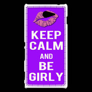 Coque Sony Xperia M2 Keep Calm Girly Violet