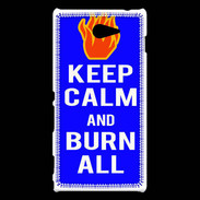 Coque Sony Xperia M2 Keep Calm Burn Bleu