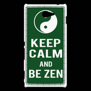 Coque Sony Xperia M2 Keep Calm Be Zen Vert